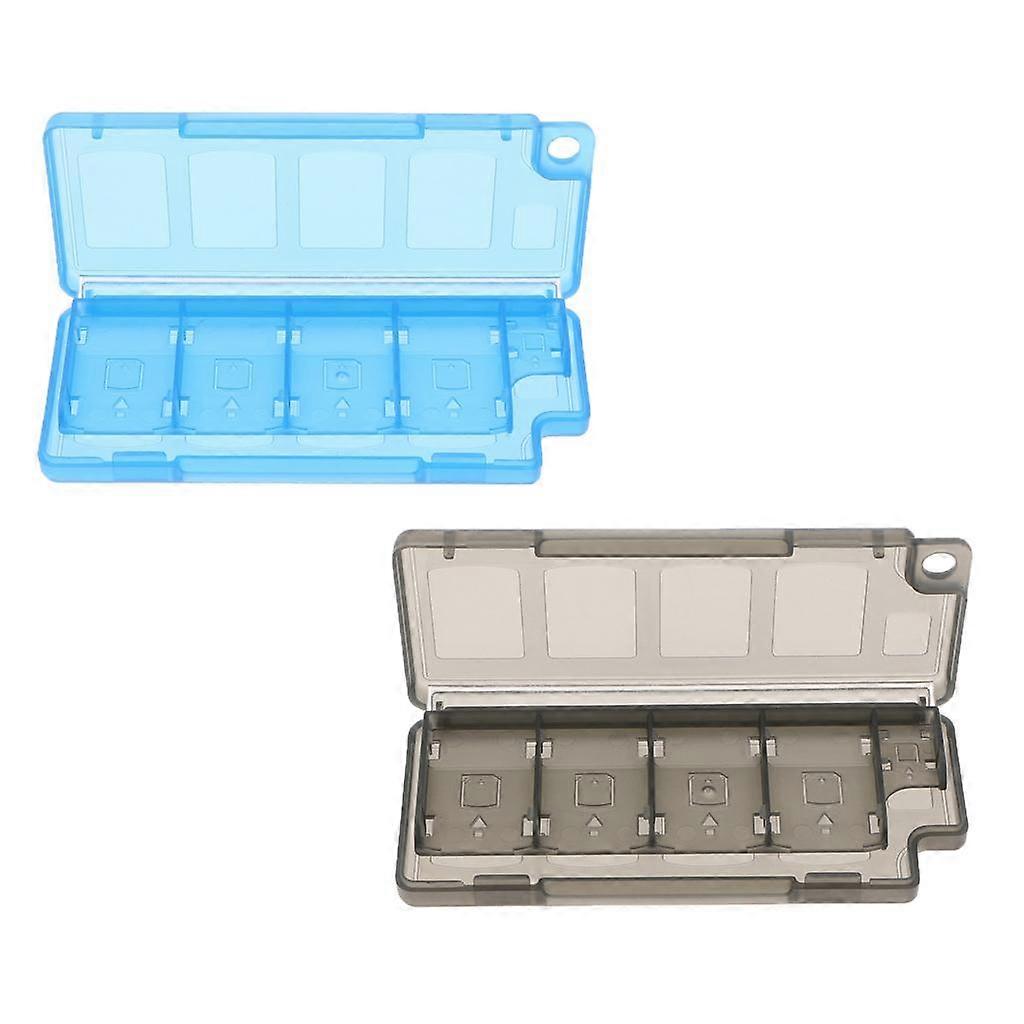 2Pack 10 In 1 Game Card Holder Protective Case for Nintendo Switch with 2 Micro TF Card Slots