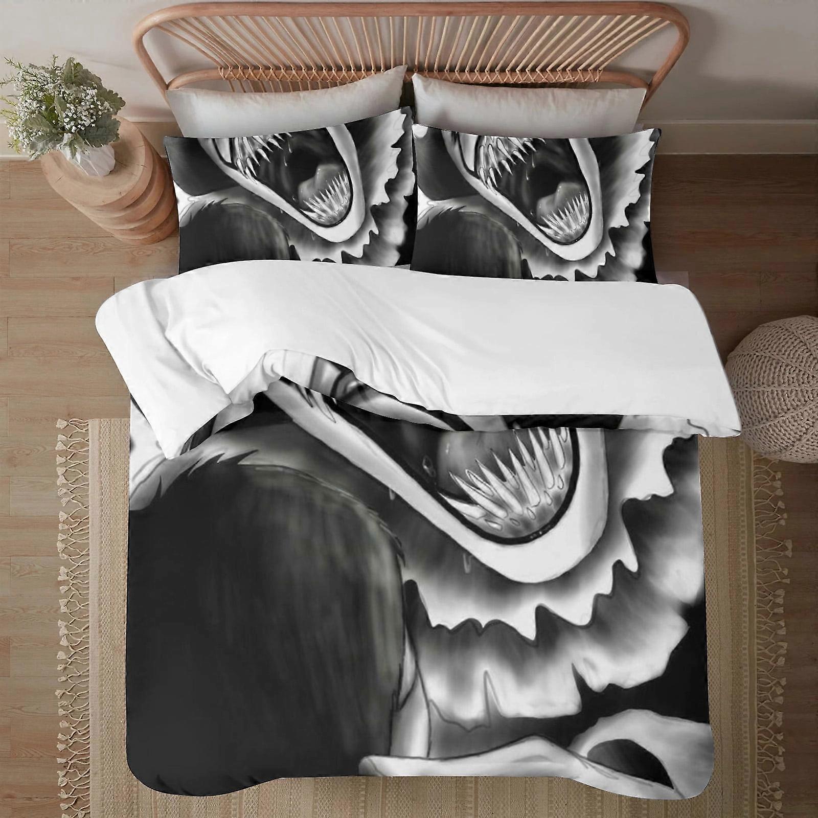 Beddengoed set BM576 Halloween Stephen kings It Soft 3D geprint dekbedovertrek Beddengoed set met dekbedovertrek 3-delige set bevat 2 kussenslopen en 1 Cov