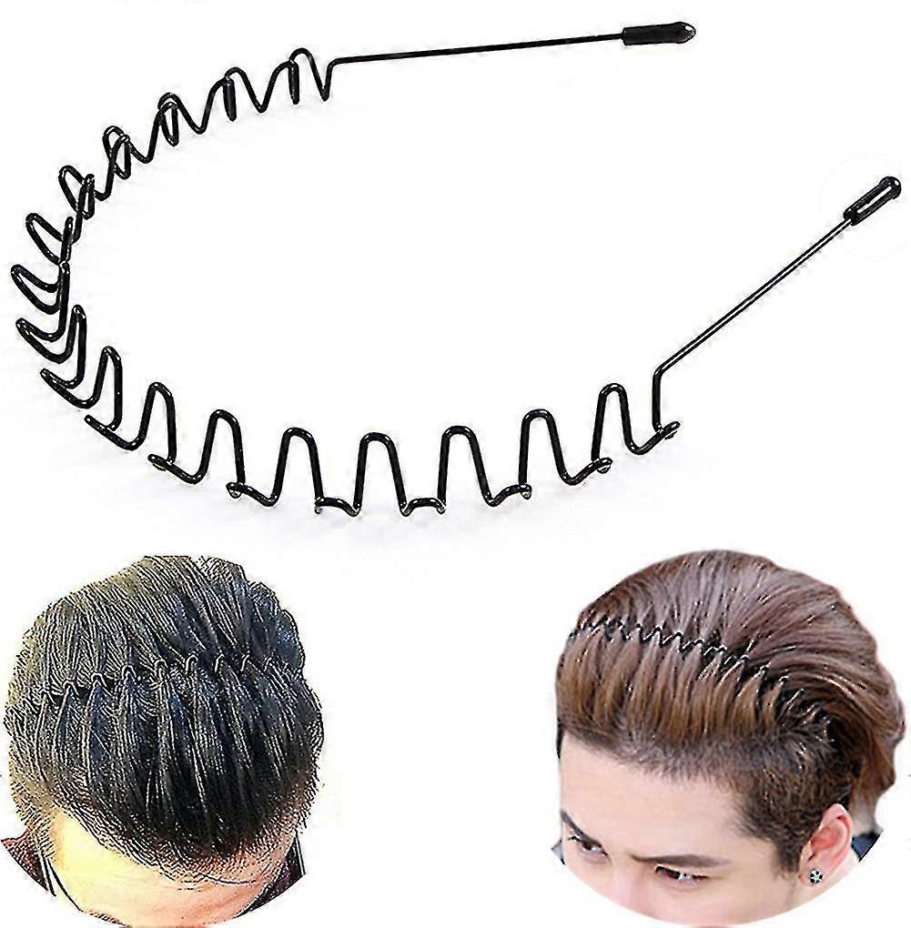 2 adet Saç Bantları Erkekler için Kadın Kafa Bantları, unisex Siyah Spor Kafa Bandı