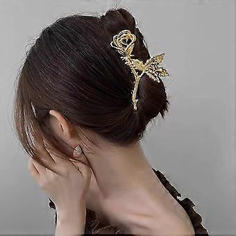 Metall-Haarspangen In Gold & Silber – 2 Stück Schmetterlings-Clips Für Dünnes & Dickes Haar