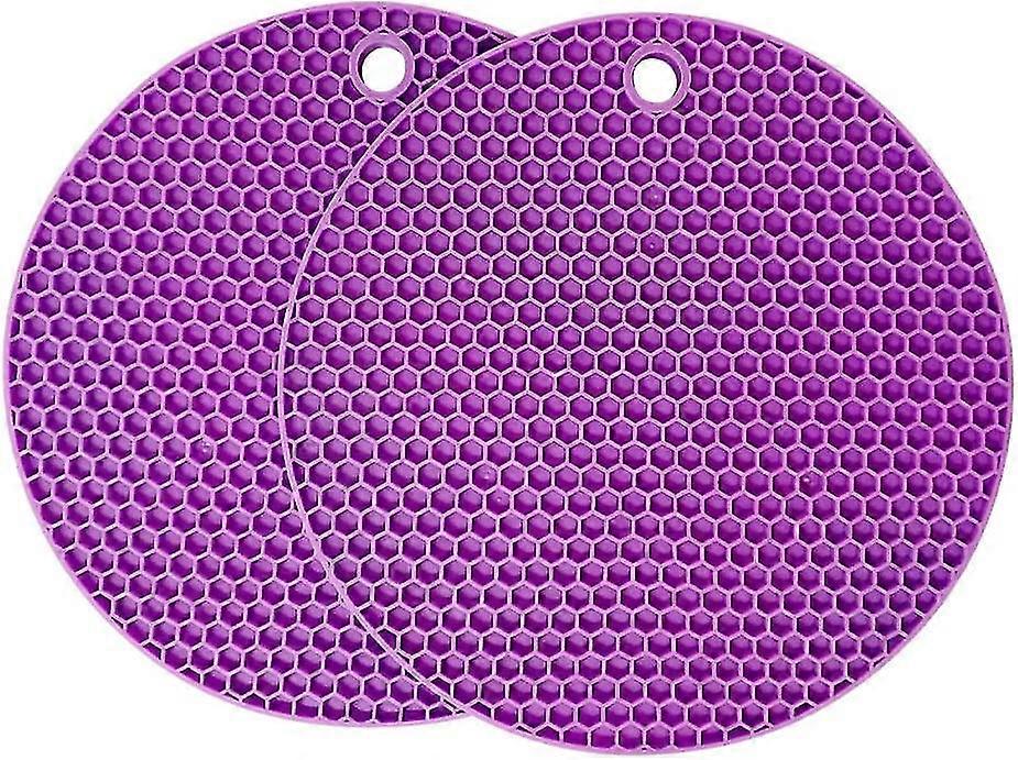 Silicone Trivet Mat Heavy Duty Multi-purpose Drying Mat,waterproof,(2 Pack) Non-slip,durable