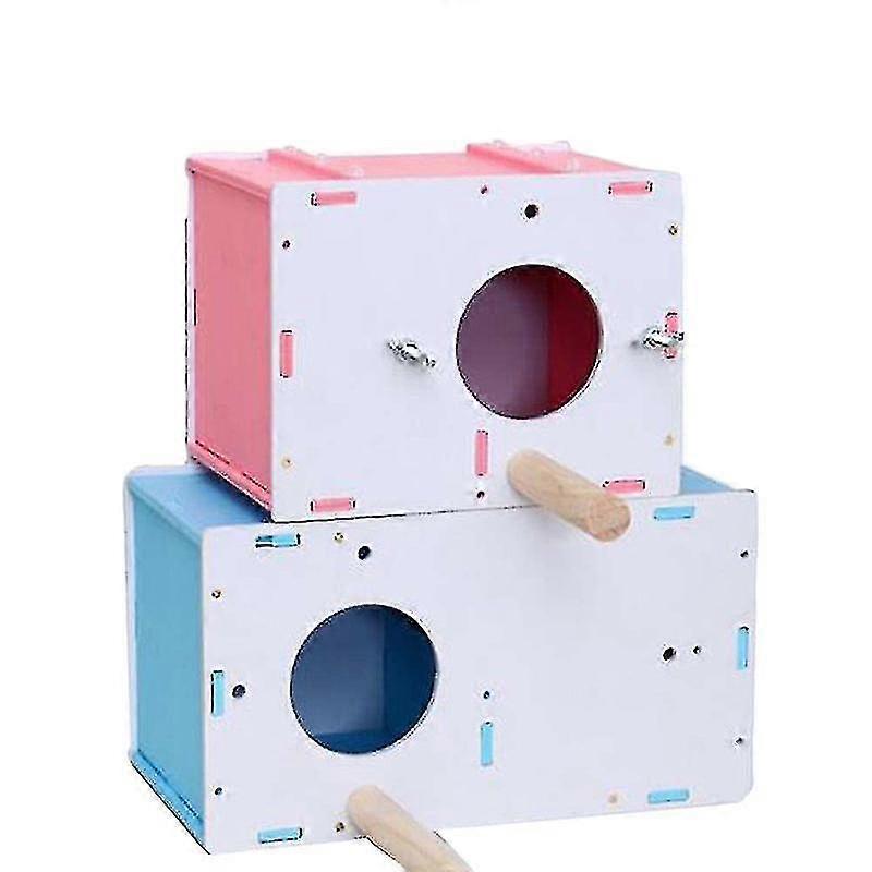 Pet Bird Breeding Box Parakeet Budgie Cockatiel Breeding Box Nest Box Nest Isolation Birdhouse A