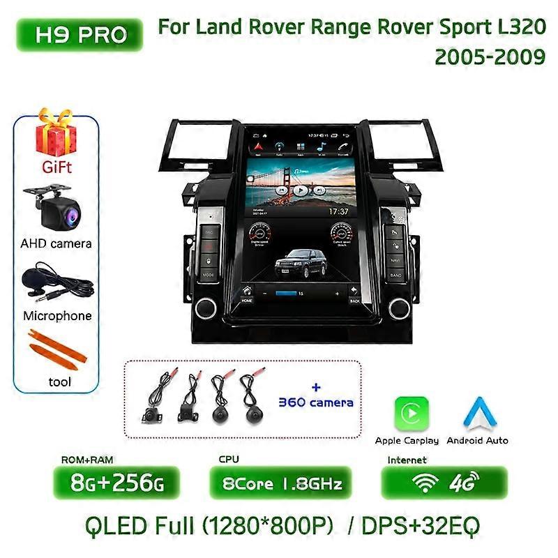 12.1 "Car Multimedia Video Player pentru Land RoverRange Rover Sport L320 2005-2009 GPS Navigation Android12 Radio Carplay 4G 8+256