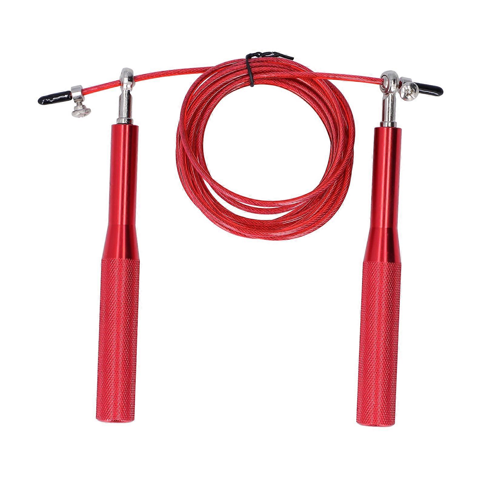 Aluminum Alloy Rose Red Skipping Rope Adjustable Durable Professional Exercise Supplies