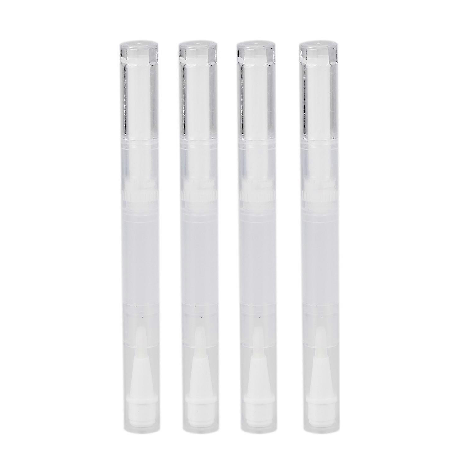 4 Pcs Empty Nail Oil Pen With Brush Liquid Foundation Multipurpose Refillable Bottles 3ml Travel Si