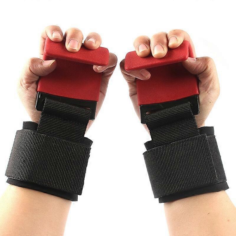 Weight Lifting Hooks Non Slip Rubber Coated Grips