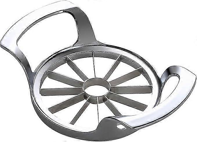 Apple Slicer, Improved Version With 12 Blades, Extra Large, Stainless Steel (silver)