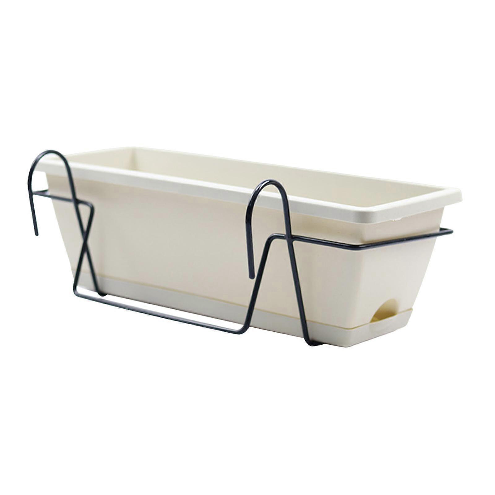 Hanging Planter for Balcony Railing Deck Window Boxes Planter for Deck Porch black iron rack