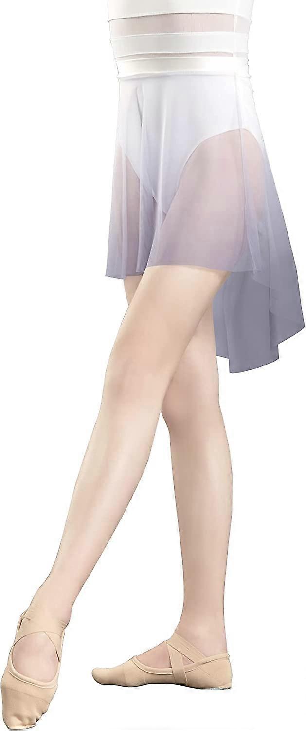 Women Gradient Irregular Ballet Dance Skirts