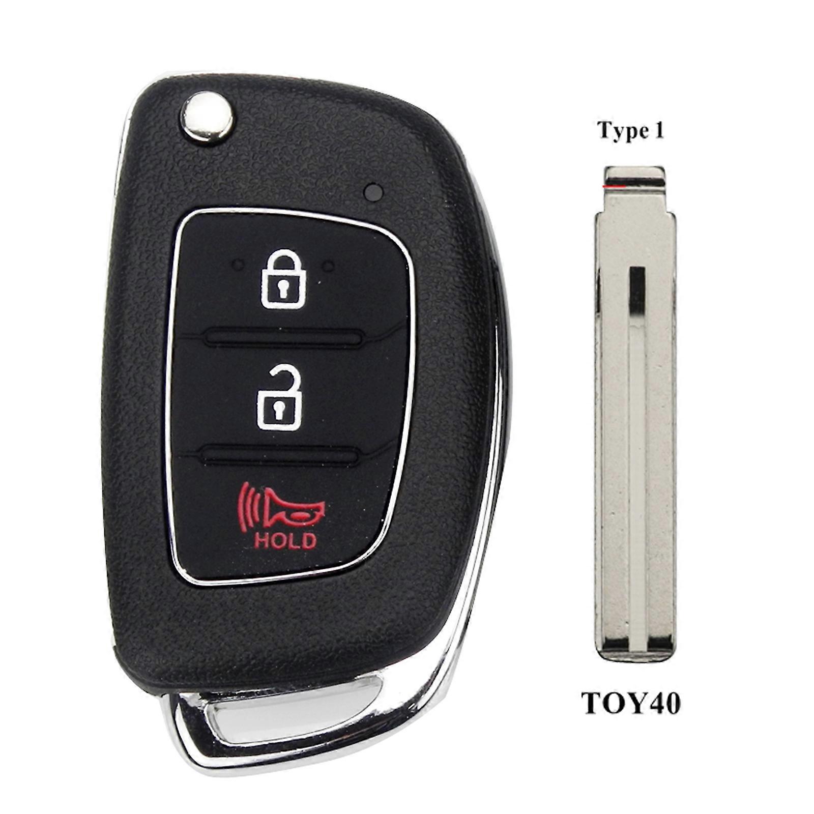 10pcs 3 Button Remote Car Key Case For Hyundai HB20 IX35 I45 SANTA FE Accent I40 I20 HY15/HY20/TOY40 Blade Fob shell