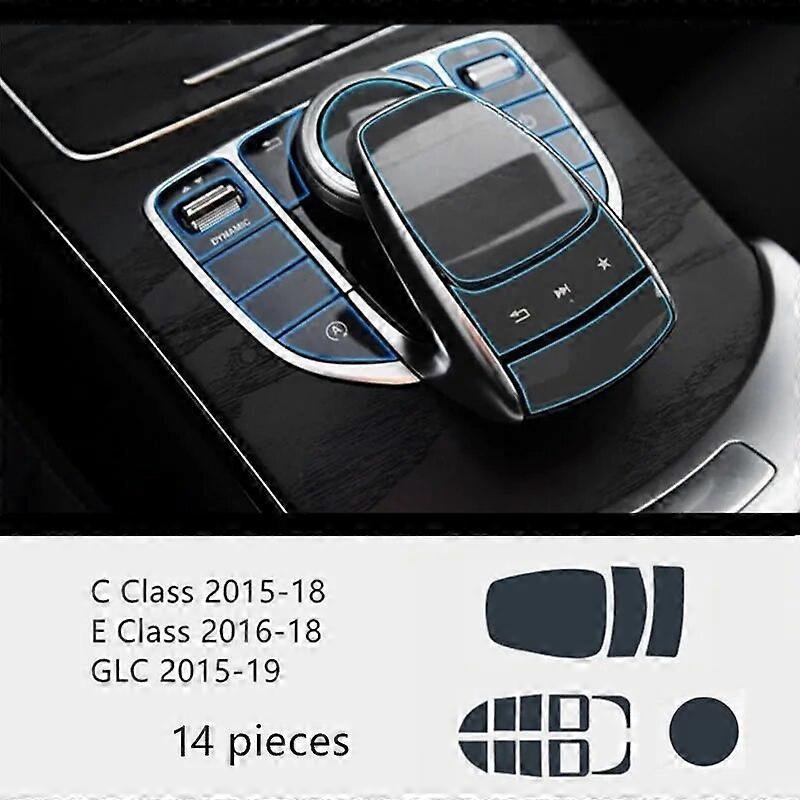 car interior decoration For Mercedes Benz C E G V GLC Class W205 W213 X253 W463 G463 G500 Car Center Console Multimedia Mouse Button TPU Protector Fil