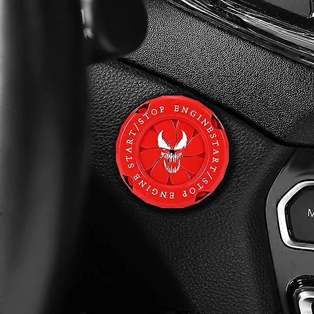 Evil Smiley / Skeleton Onekey Start Stop Button Cover Interior do Veículo CarInterior Decor Start Switch Capa Protetora Motorcycle Start Ring