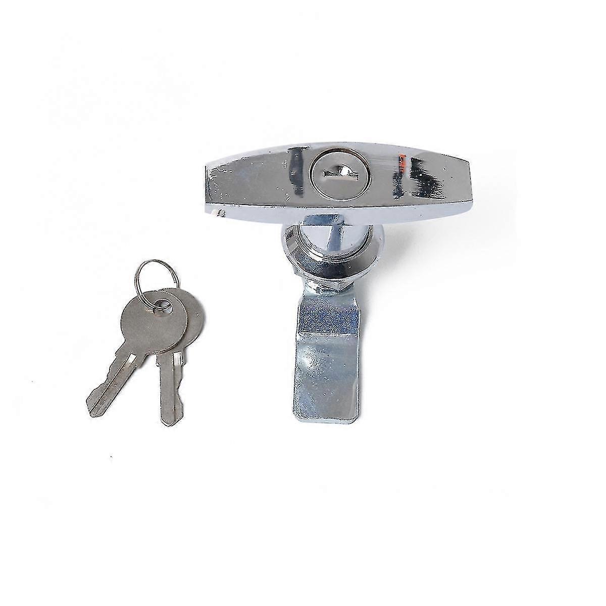 T-handle Cam Lock Truck Power Tool Box Flat Square Lock With High And Low Voltage Lock Distribution Box Control Cabinet, Silver