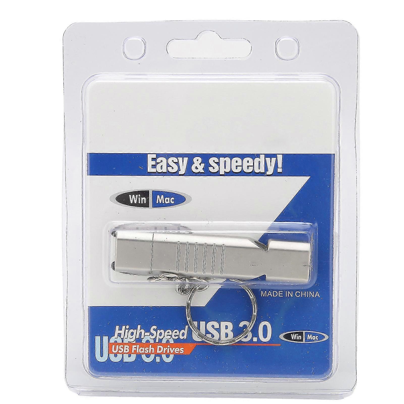 128GB USB3.0 U Disk Shockproof Self Protection, 2 in 1 Whistle Flash Drive, Small Compact Streamlined Appearance