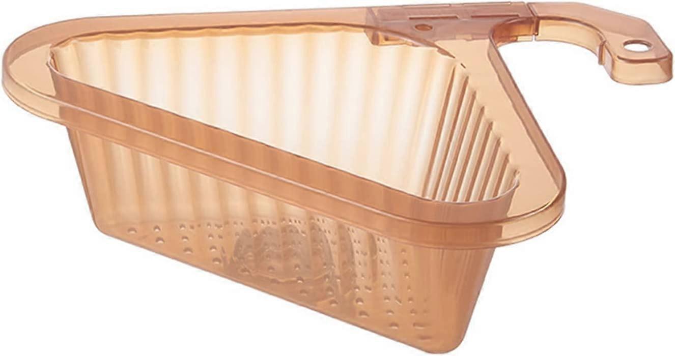 Extendable Sink Strainer Basket, Sink Drain Basket Triangular Corner Hanging Sink Food/Waste Filter Sponge Holder Heat Resistant Drain Rack Multifunct