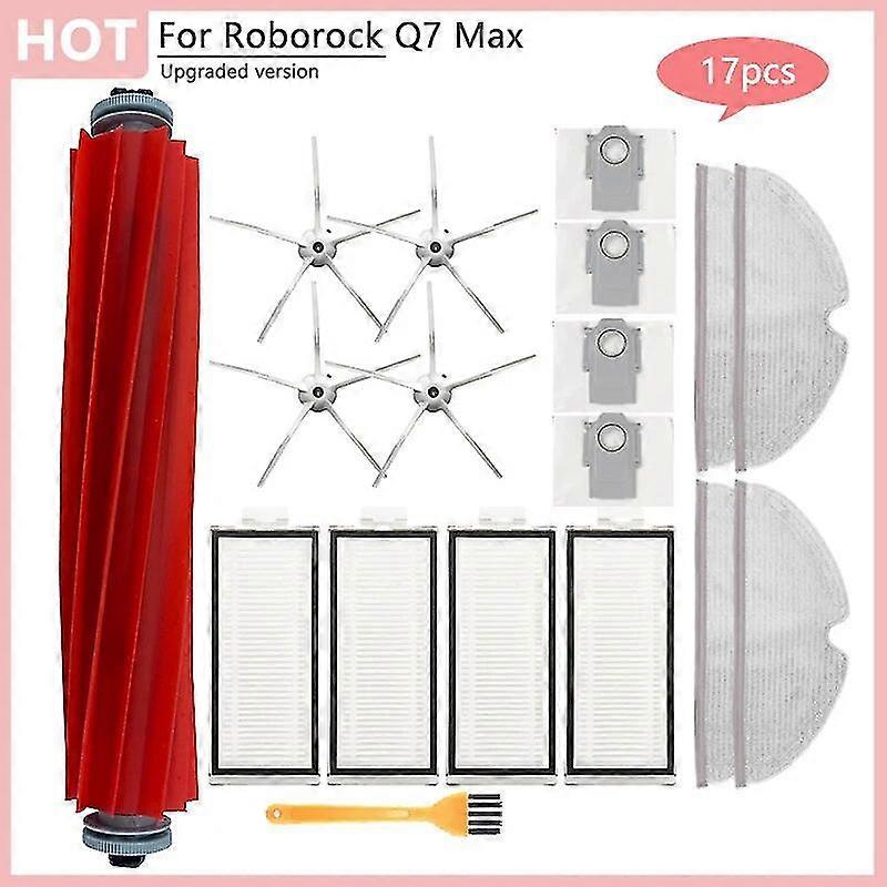 Vynikajúce pre Xiaomi Roborock Q7 Max,q7 Max+,q7 Plus,T8 Náhradný filter Hlavná bočná kefa handrička Diely prachového vrecka Príslušenstvo k vysávaču