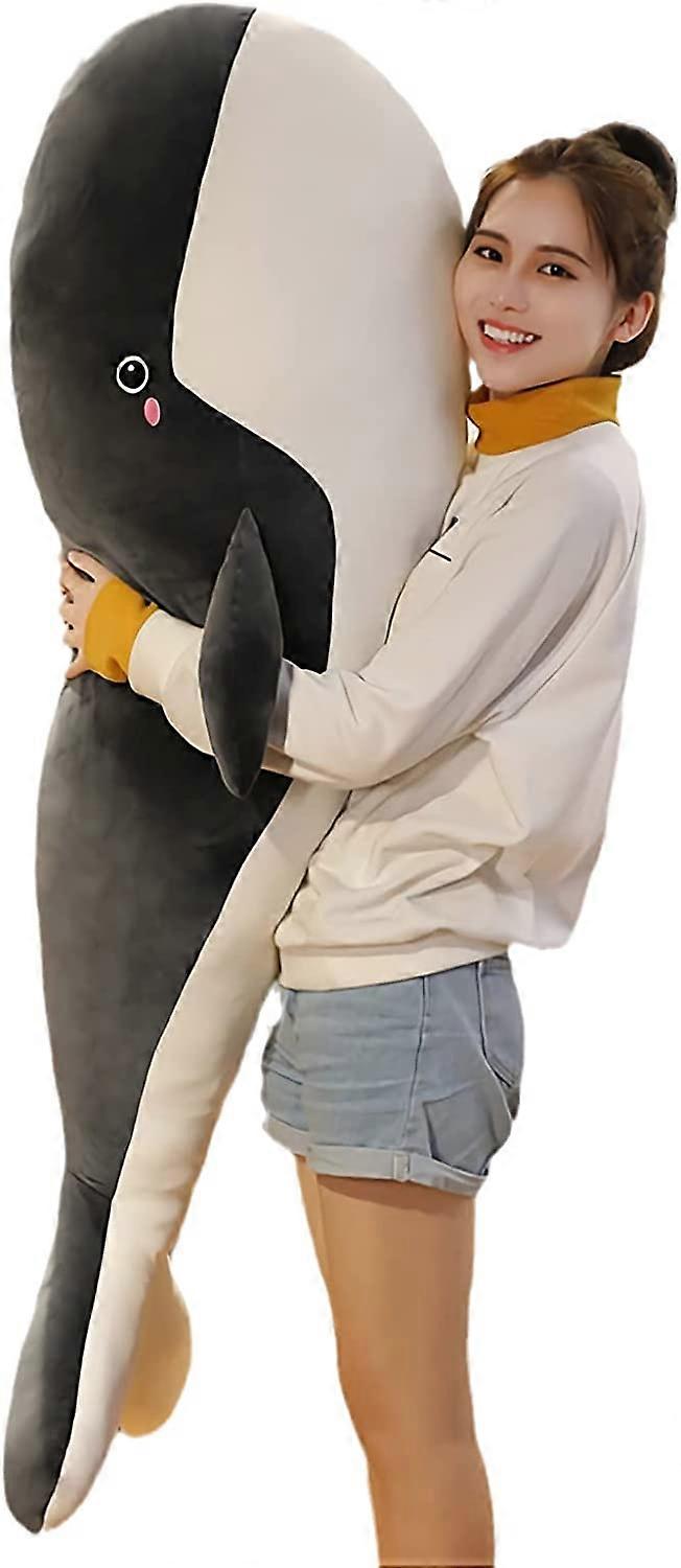 Ubiuo balenottera azzurra peluche, grandi animali di peluche, simpatico peluche balena, super morbido balena blu lungo peluche corpo cuscino, gioca...