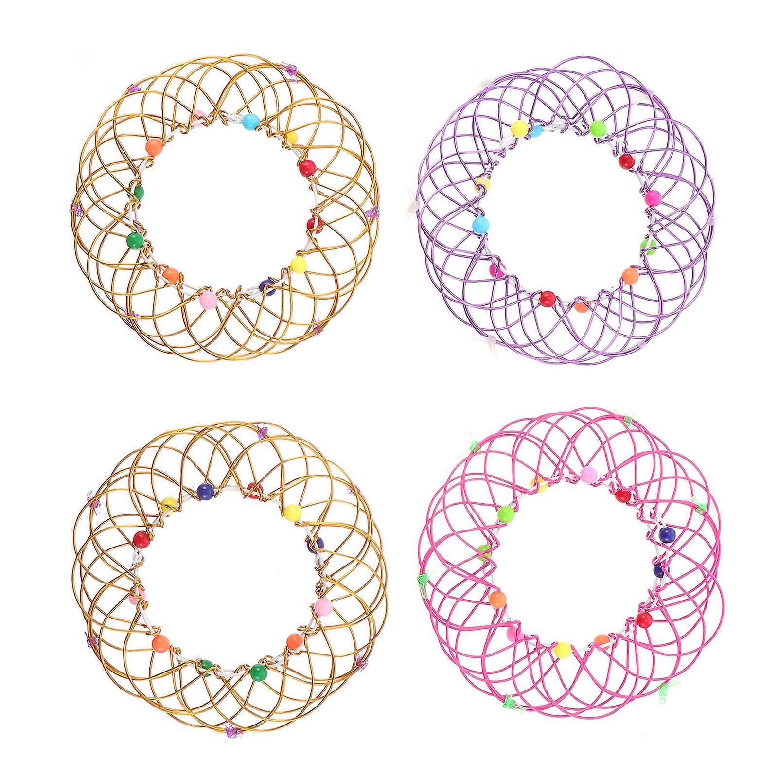 4Pcs Amazing Mandala Flower Baskets Toy Variable 36 Types Iron Ring Ornaments