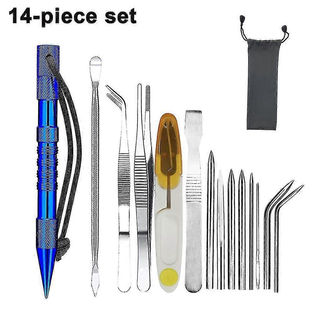 14 Pcs Paracord Needle Set, Paracord Fid Lacing Needles And Smoothing