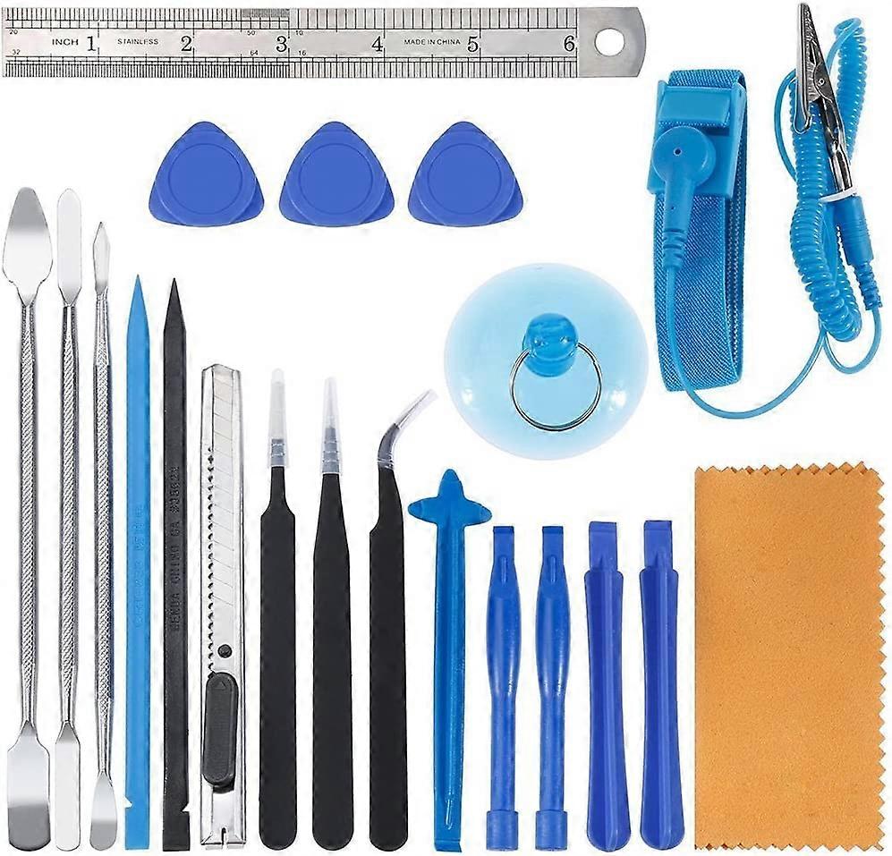 21 in 1 Opening Tool Pry Tool Kit with Anti-Static Wire Strap