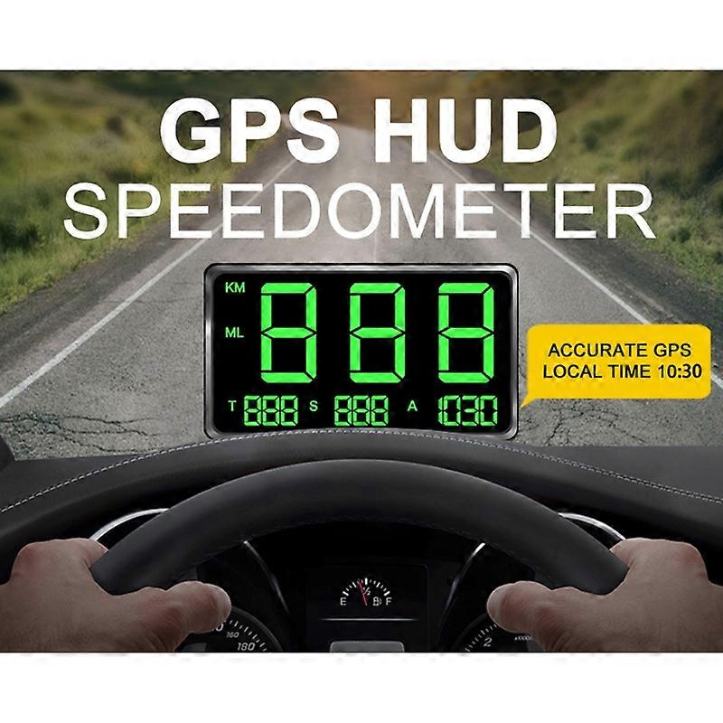 Auto HUD for Head Up Display GPS Digital Speedometer GPS Navigation Compass Over Speed Warning Alarm Device