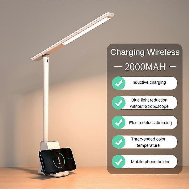 15w אלחוטי טעינה מהירה מנורת שולחן הגנה על העיניים led מתקפל מתקפל מנורת שולחן חכם לעבודה מנורות שולחן לימוד