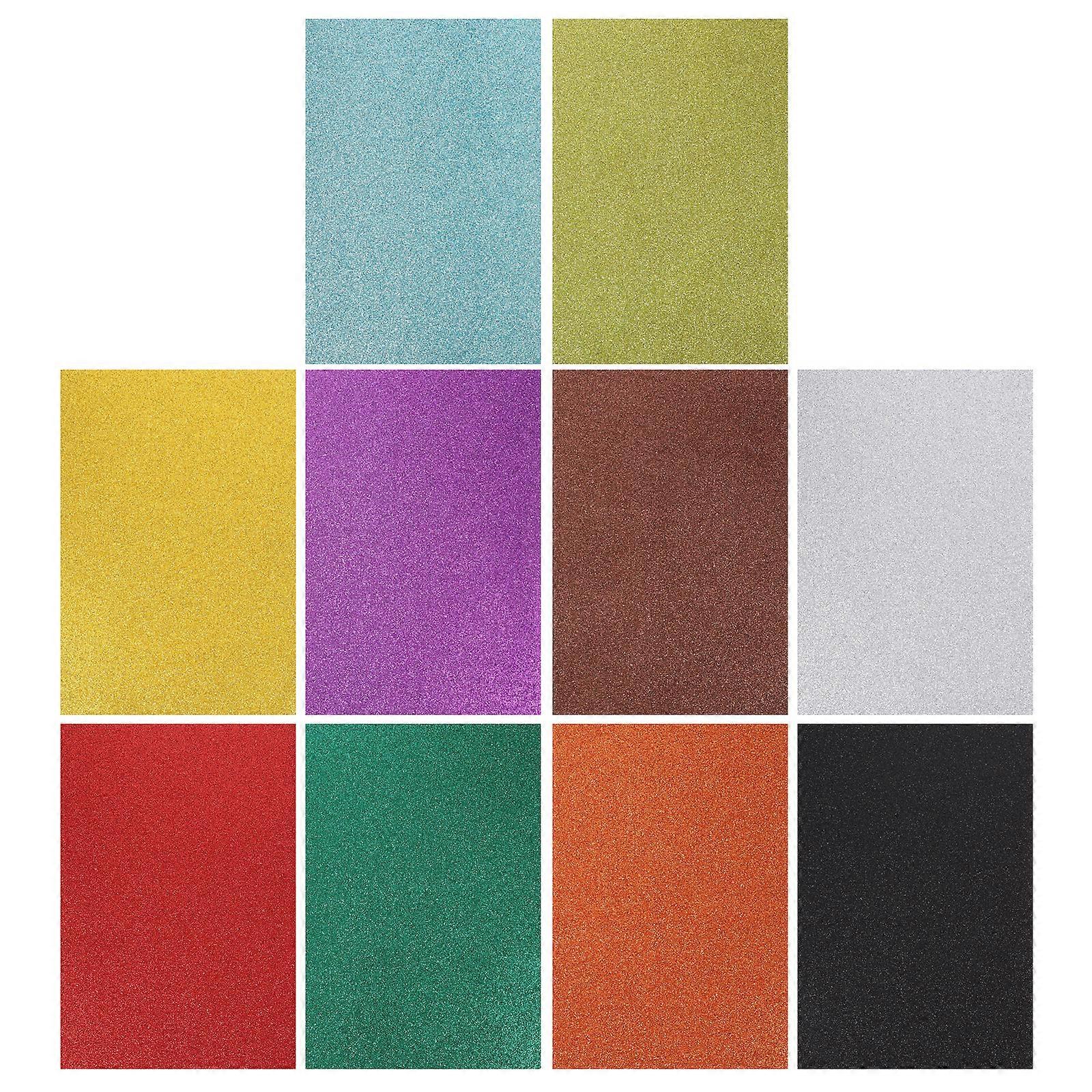 10PCS EVA Mixed Color Thick Color Gold Powder Sponge Paper Handicraft Diy Use Source Material