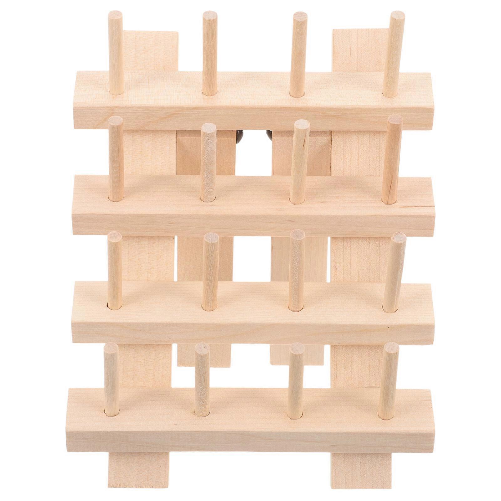 Spool Wooden Holder Embroidery Thread Organizing Rack Sewing Thread Organizer