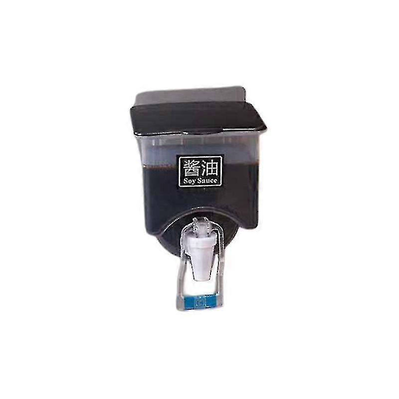 Kitchen Wall Mount Oil Pot Multi Purpose Seasoning Can With Push-type Faucet Grease Oil Storage Can Container With Lid