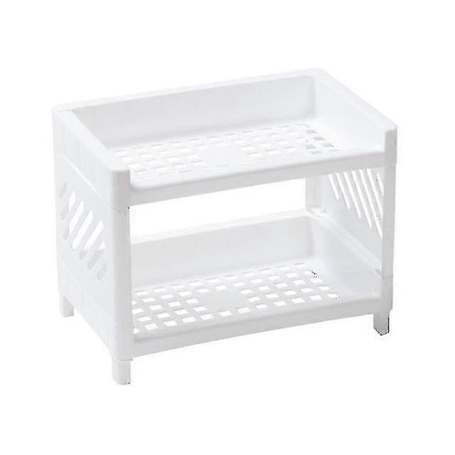 Double Layer Plastic Desktop Organizer Simple Sundries Storage Holderholders Racks