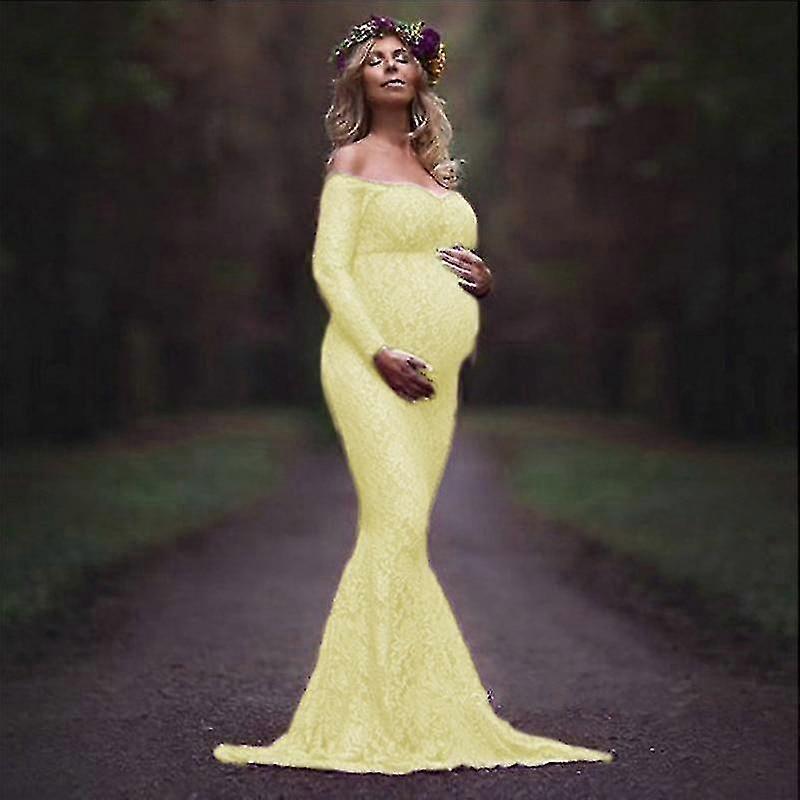 فساتين الأمومة الدانتيل ملابس لالتقاط الصور من النساء الحوامل ذات جودة عالية