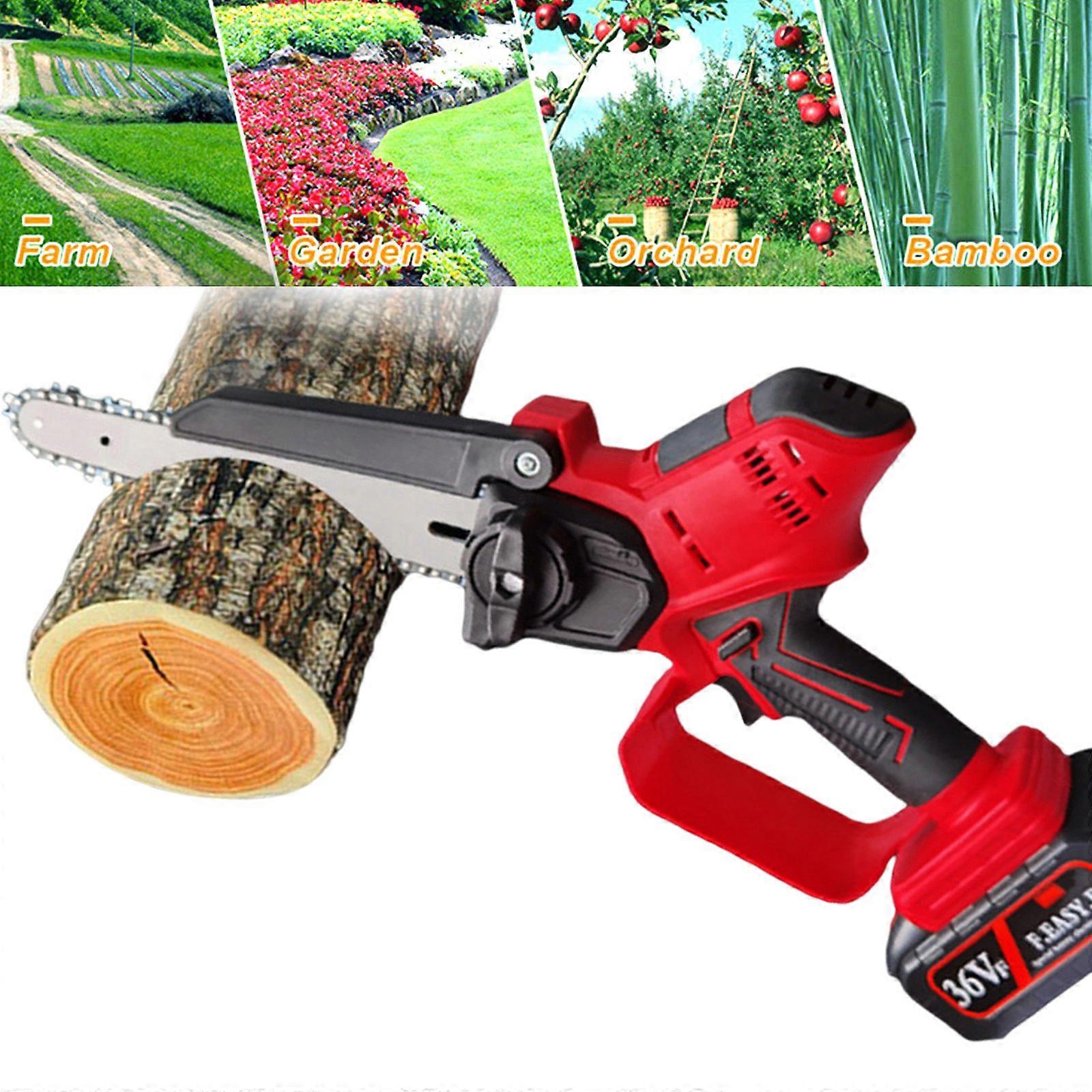 8Inch Electric Chain Saw Brushless Cordless Household Logging and Tree Pruning Lithium Garden Power Tools