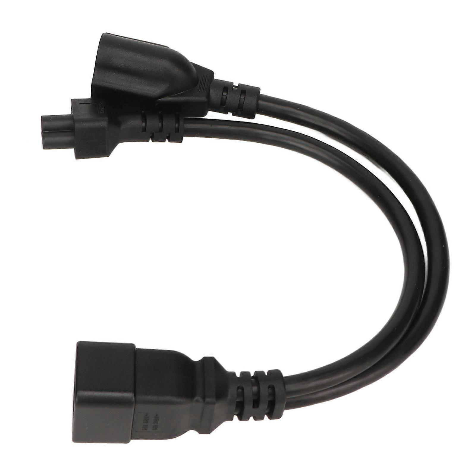 IEC320 C20 to IEC320 C5 5 15R Power Cord Male To Female Standard Heavy Duty Y Splitter Adapter Cable US Plug 125250V 1.0ft