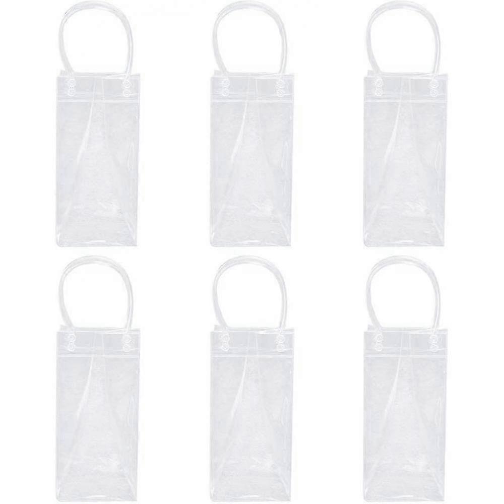 6 عبوات من البيرة الشمبانيا زجاجة نبيذ أحمر معزولة للماء أكياس تبريد بولي كلوريد الفينيل محمولة مع مقبض حمل للحفلات الخارجية MRD