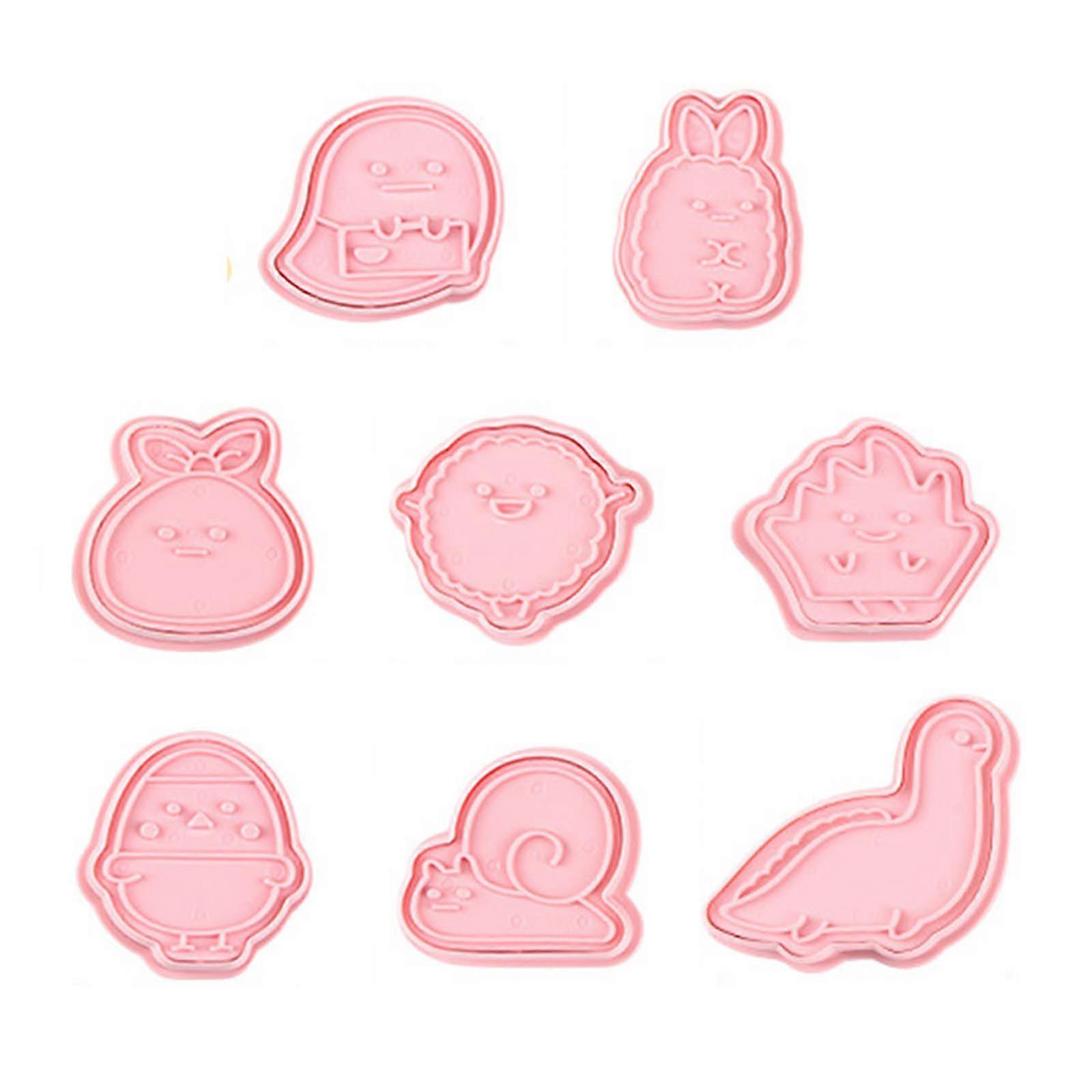 8x Sugarcraft Mould Plastic Animals Shape Cartoon Bakeware Tool Safe Kitchen