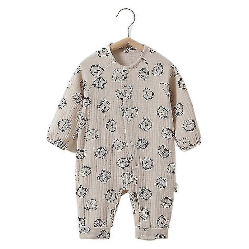 Nyfödd Romper Cartoon Print Baby Boys Flickor Kläder Jumpsuit Vår Sommar
