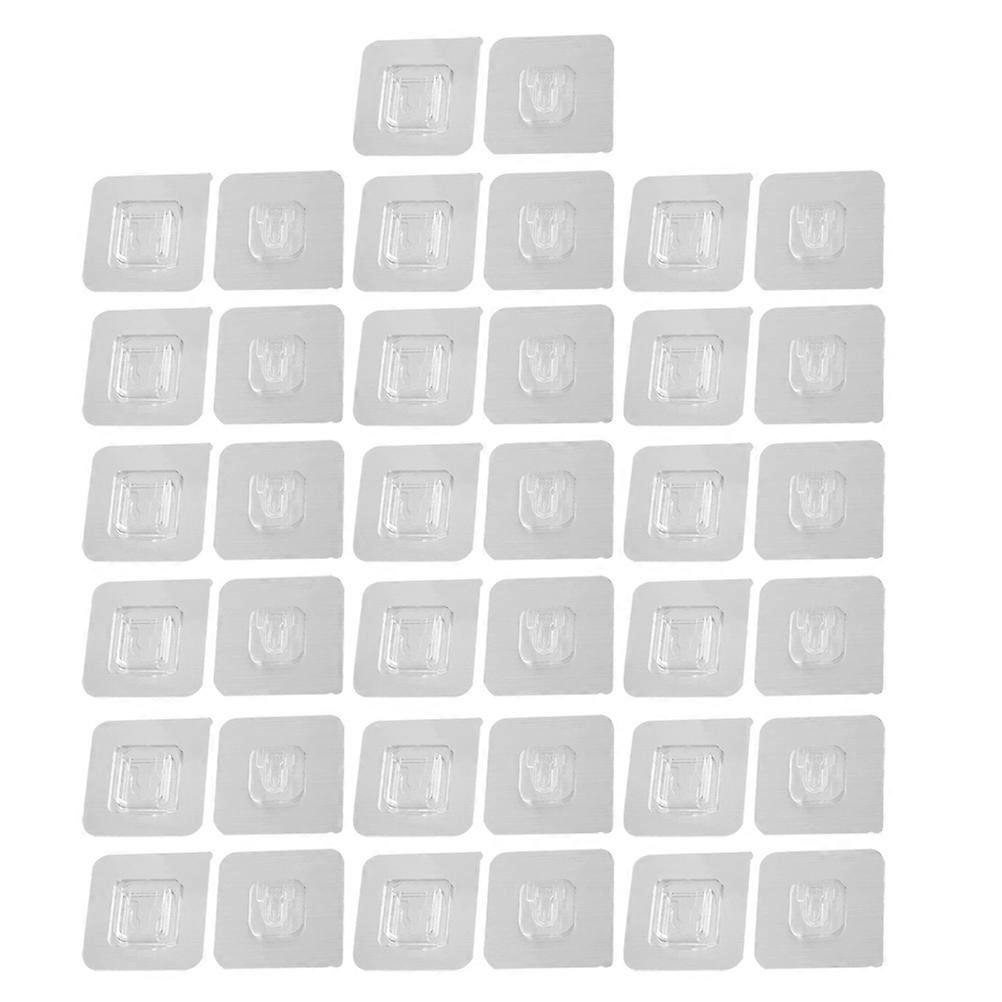 20 Sets Double-sided Hooks Storage Rack Wall Hooks Wall Self-adhesive Buckle Hooks