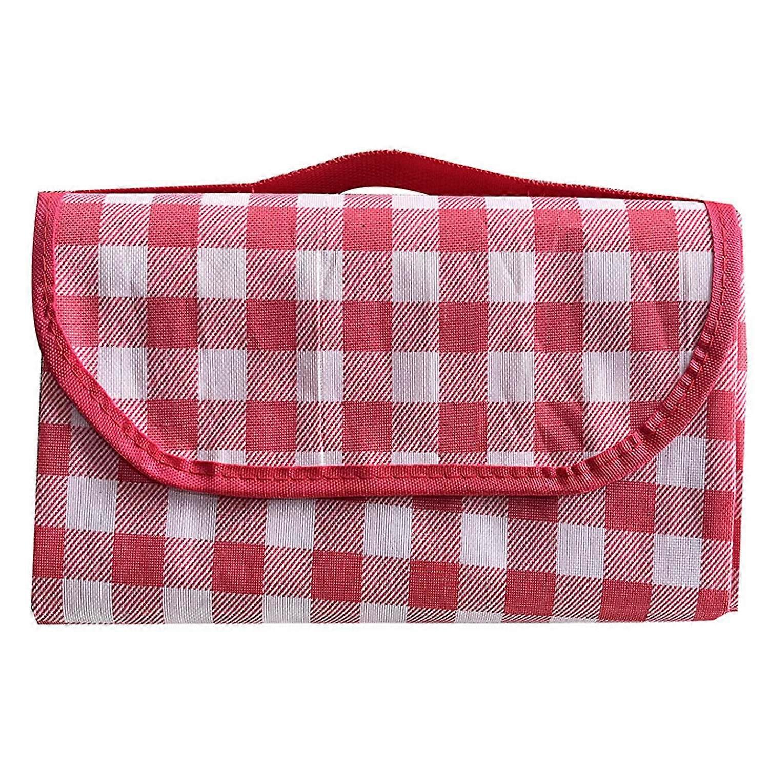 Portable Picnic Blanket Waterproof Moisture-proof Thickened Classic Plaid Rectangle Foldable