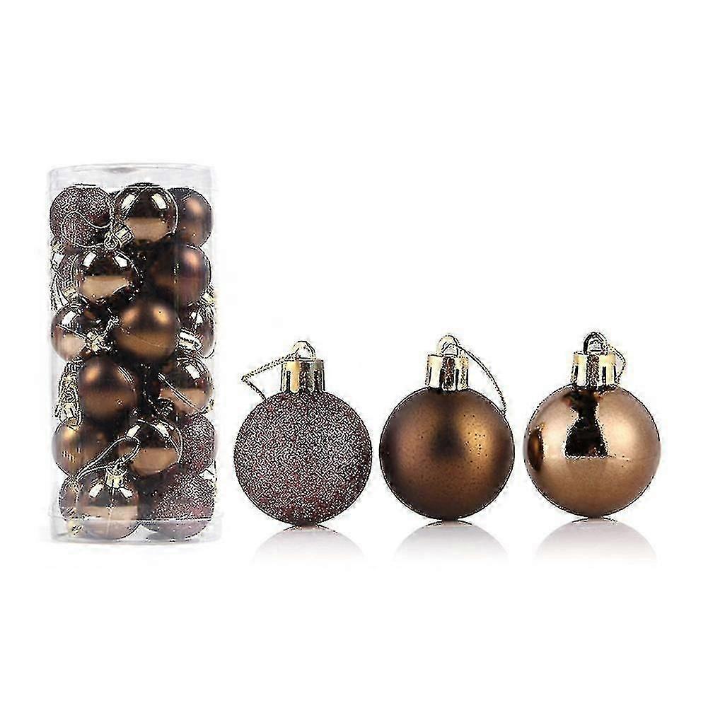 24 יחידות כדורי חג המולד עדינים לשימוש חוזר מבריק במיוחד קישוטי עץ חג המולד תליון עיצוב הבית