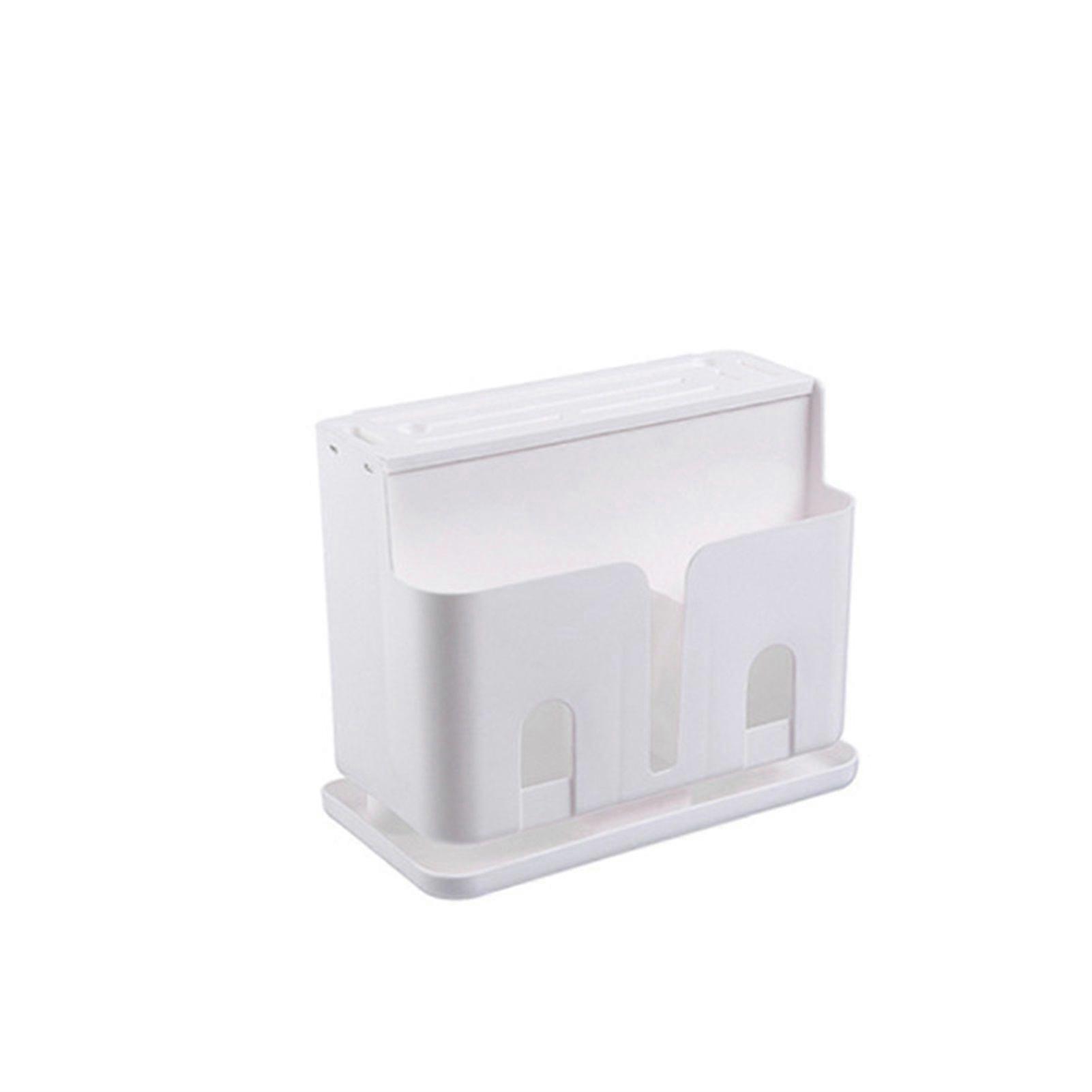 Knife Holder Sufficient Storage Space Detachable Washable Compartment Design PP Material Knife Block for Kitchen White