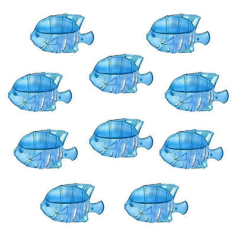 Fish Shaped Tank Aquarium Cleaner Diffuser Humidifier Filter Water Cleaning Tools(10pcs, Blue)