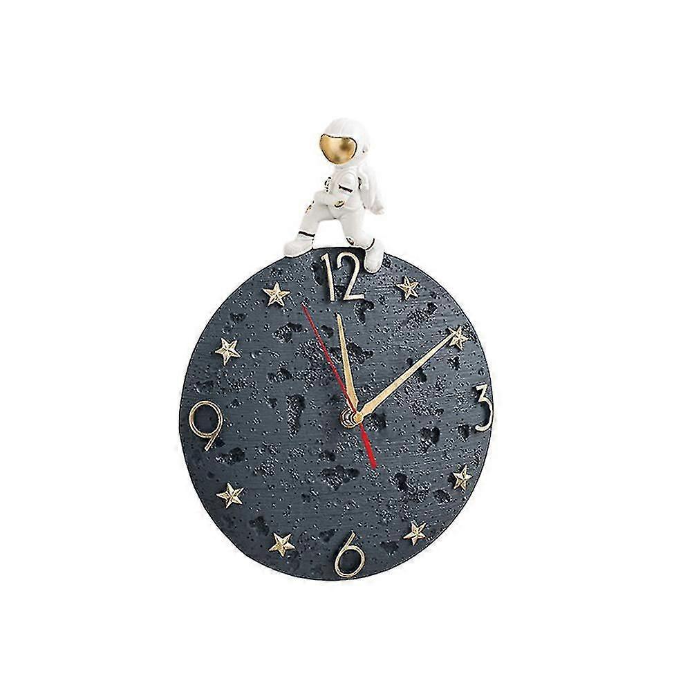 Nordic Astronaut Wall Clock Living Room Bedroom Decor Statue Clock A