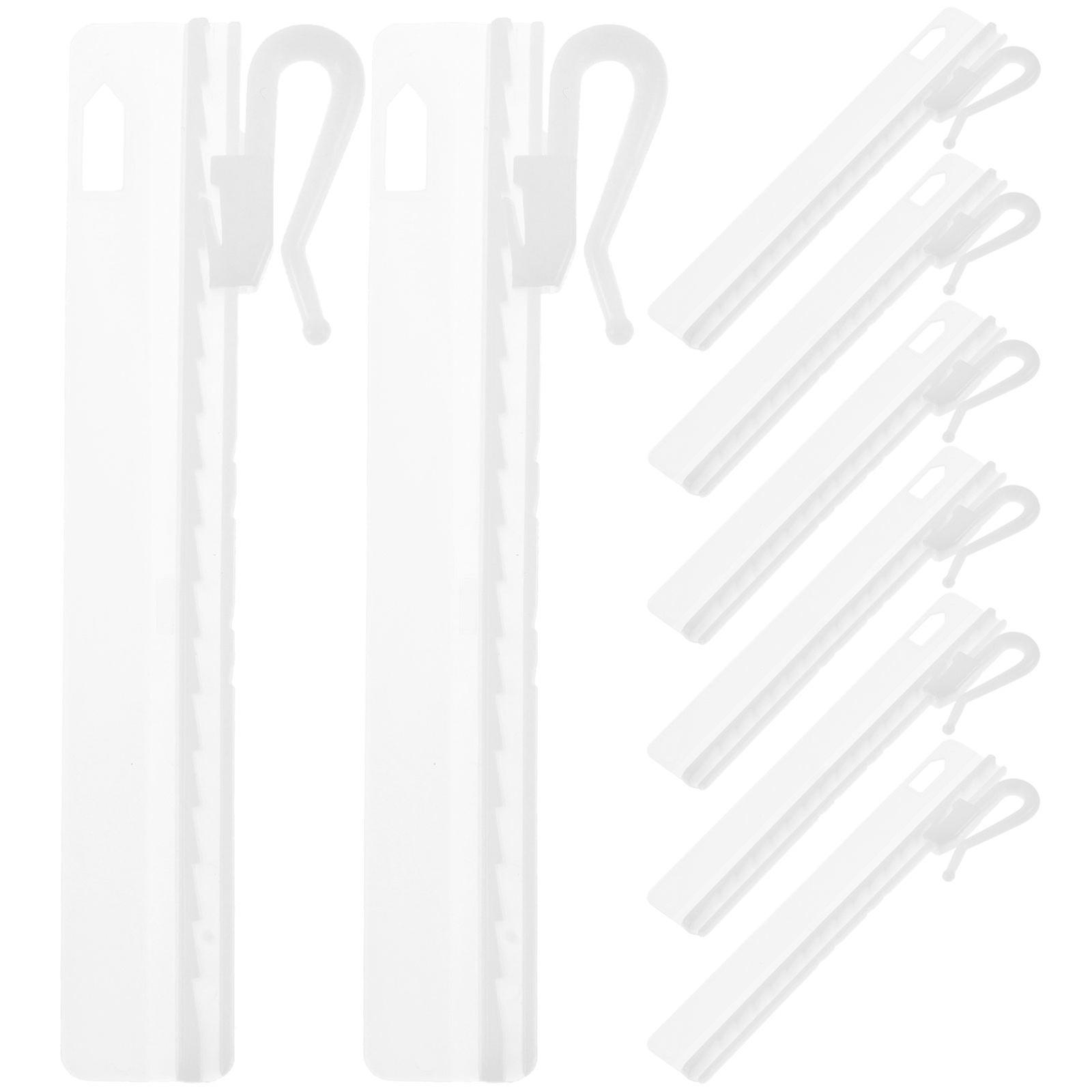 50pcs Curtain Rod Hooks Plastique Réglable Draperie Rideau Tape Clip Hook Hanging Hook