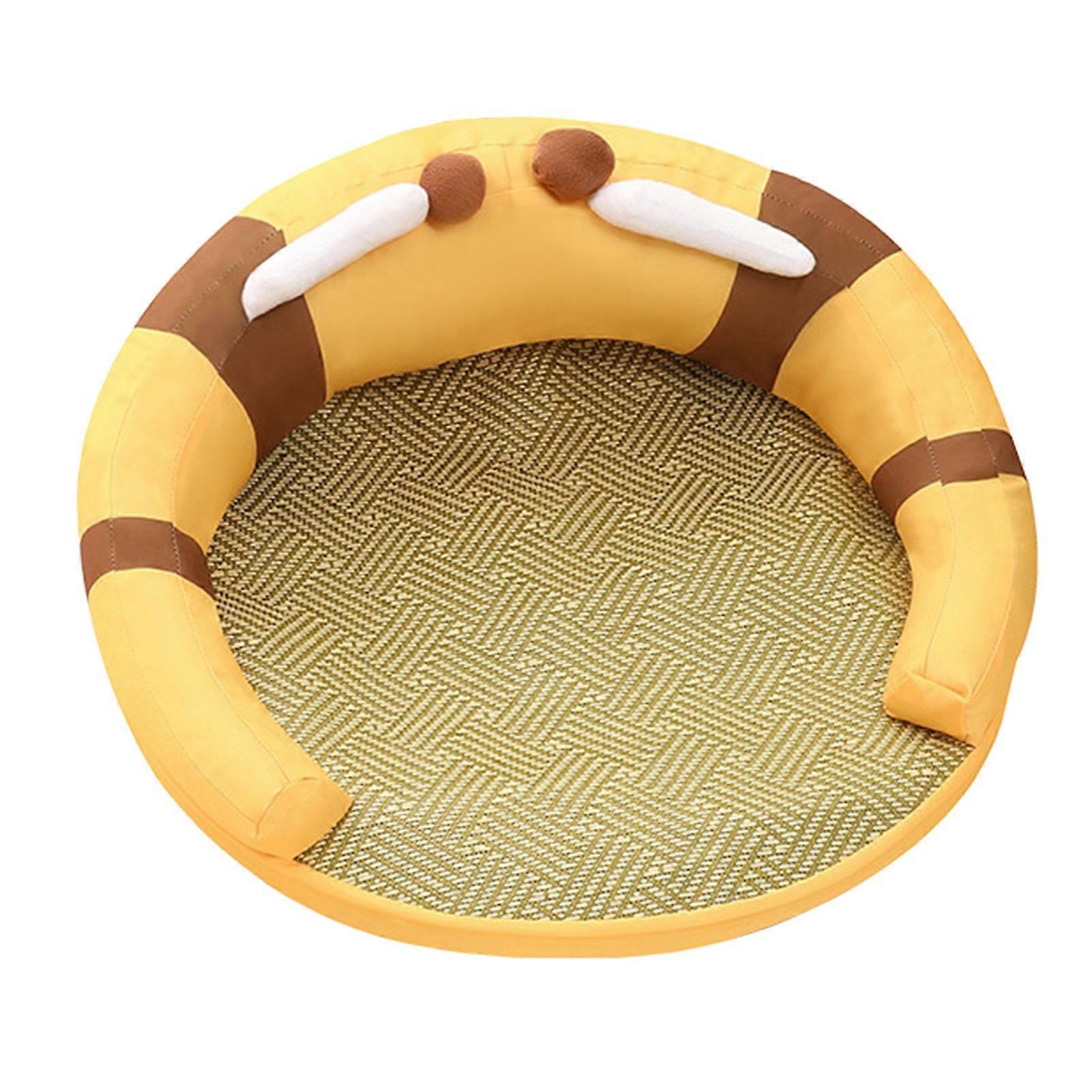 Pet Mat Nest Breathable Comfortable Practical Multifunctional Rattan Cat Nest for Summer