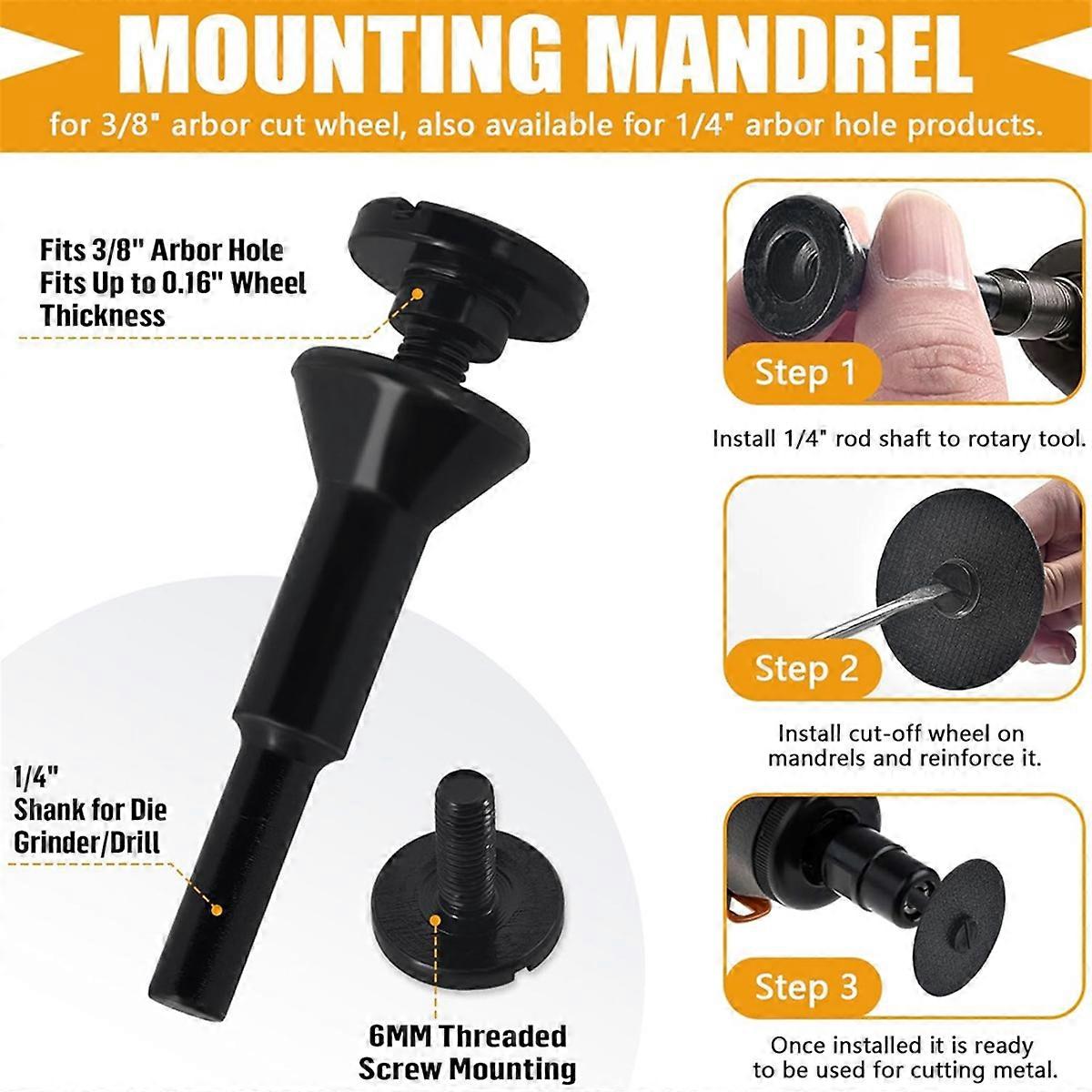 3 inch Cut Off Wheels with 1/4 inch Mandrel Kit,Cutting Wheels Cutter