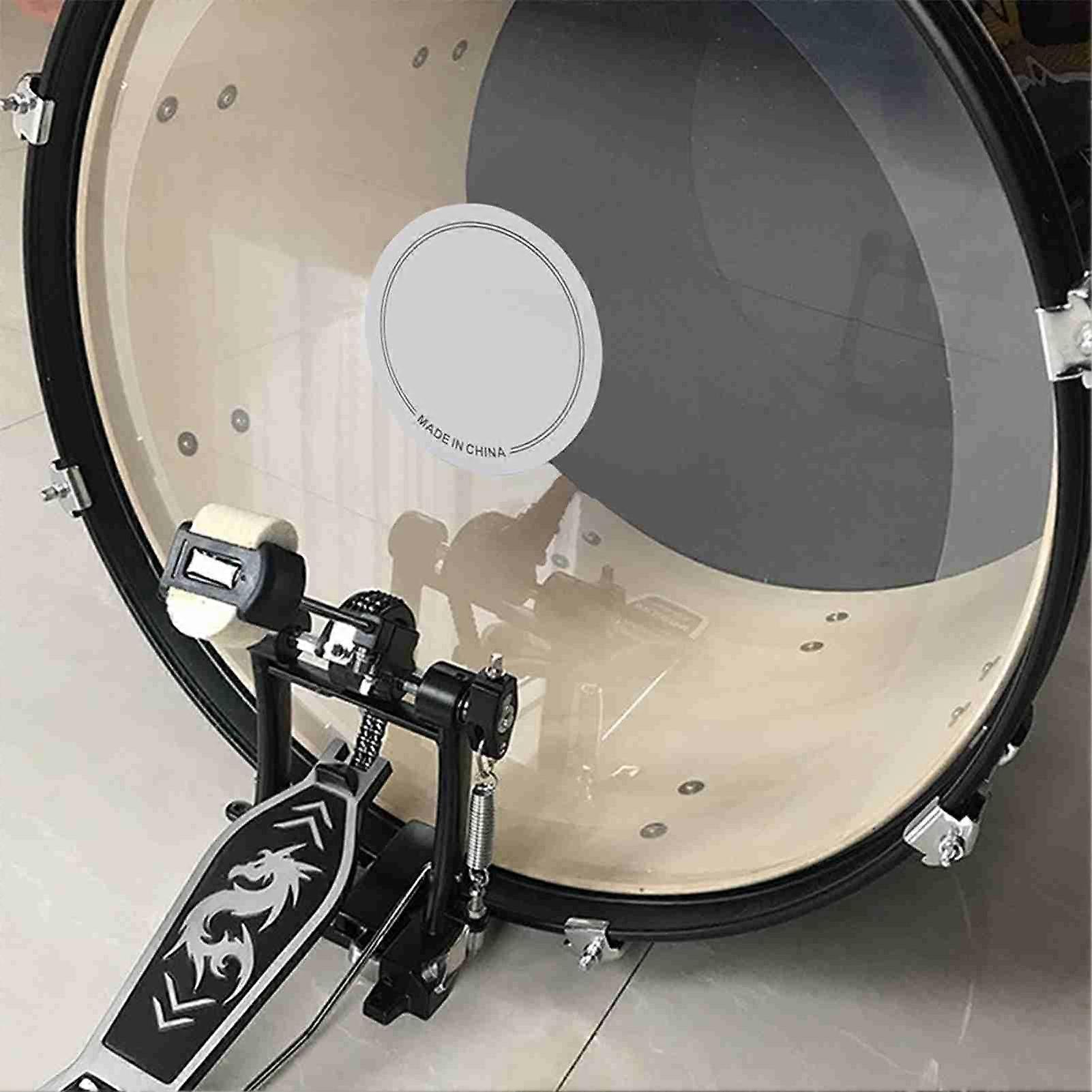 2pcs Drum Patch Easy Application PET Single Pedal Drumhead Patches for Bass Drum Percussion Instrument