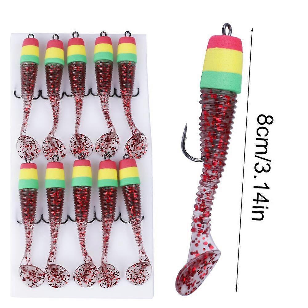 FTK 10PCS Soft Bass Lure with Sharp Hooks as well as Soft Baits