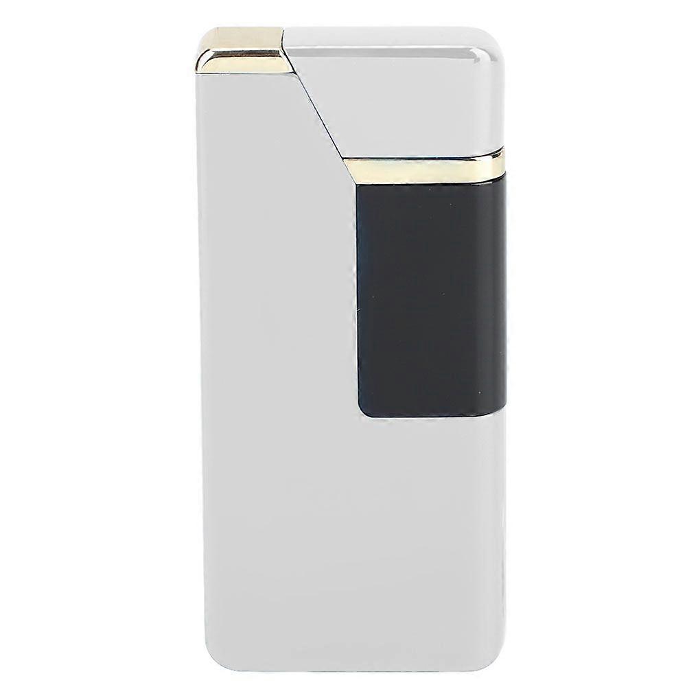Unique Ultra Thin Double Arc Pulse Charging Lighter Men Cigarette Lighter GiftSilver