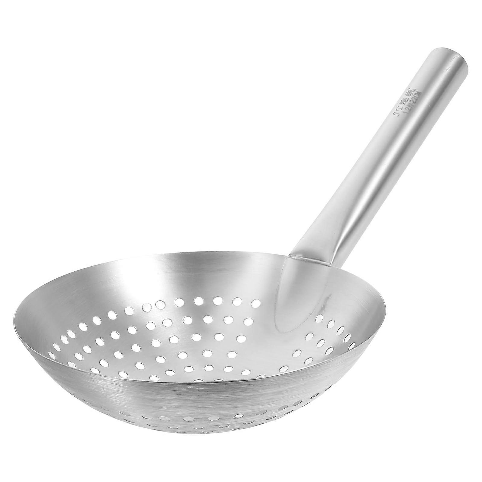 Stainless Steel Fine Mesh Slotted Skimmer Spoon 22cm Cooking Strainer Ladle for Oil Filtering and Colander Use