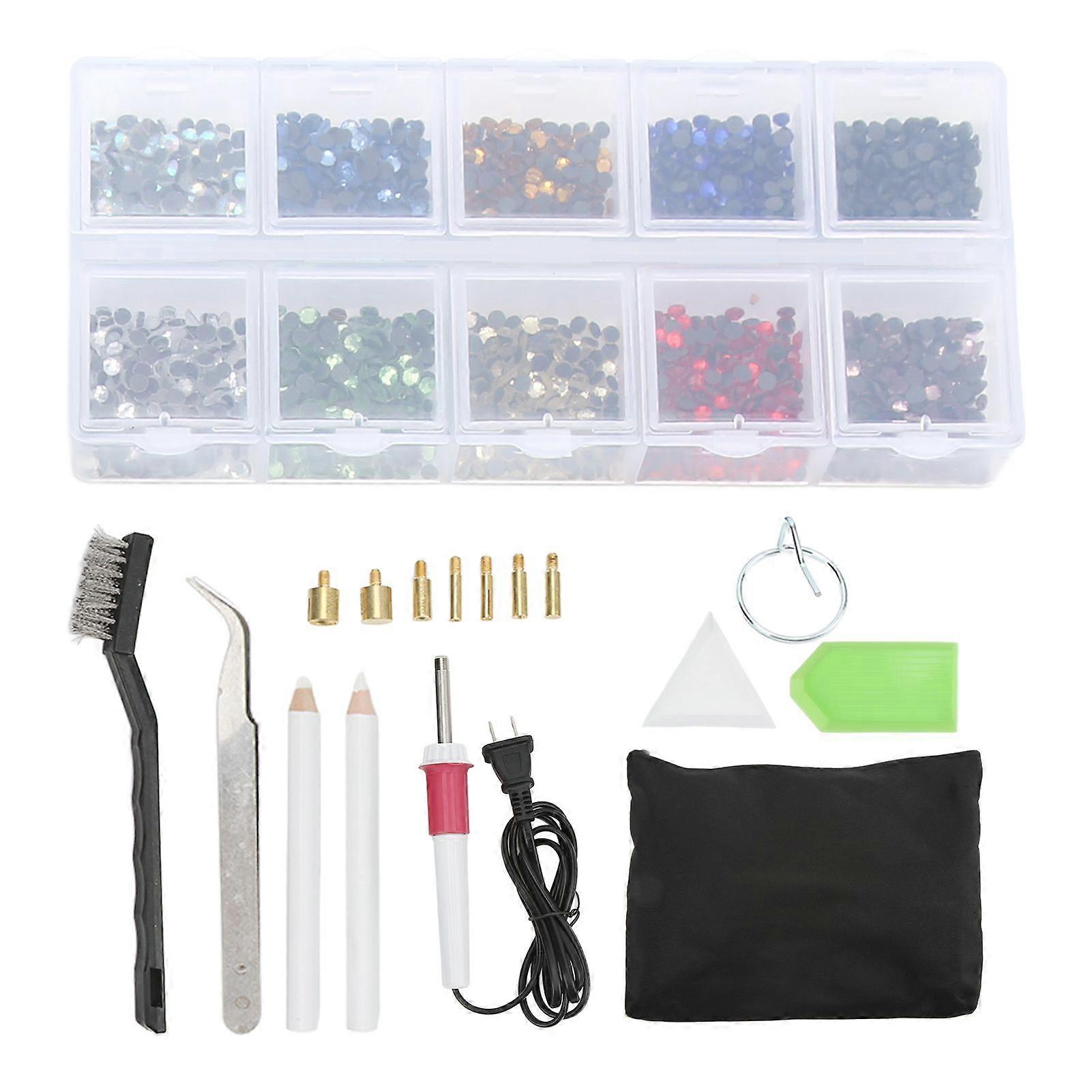 Hotfix Applicator Set Simple Operation Hotfix Rinestones Applicator Tools for Crafts Leather Clothes 110240V US Plug